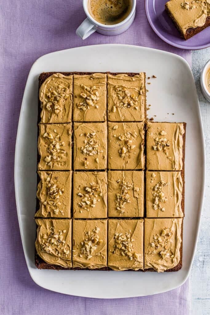 Mary Berry Coffee and Walnut Traybake