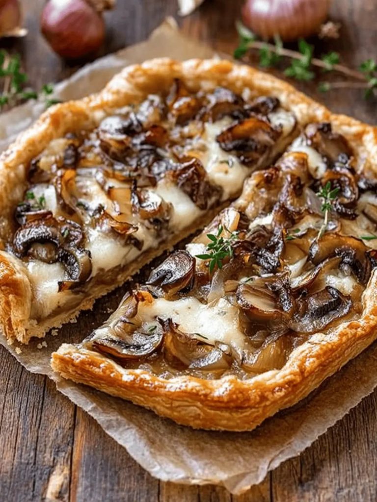Mary Berry Onion and Mushroom Tart
