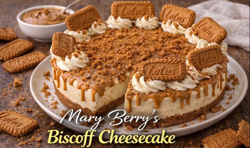 Mary Berry Biscoff Cheesecake