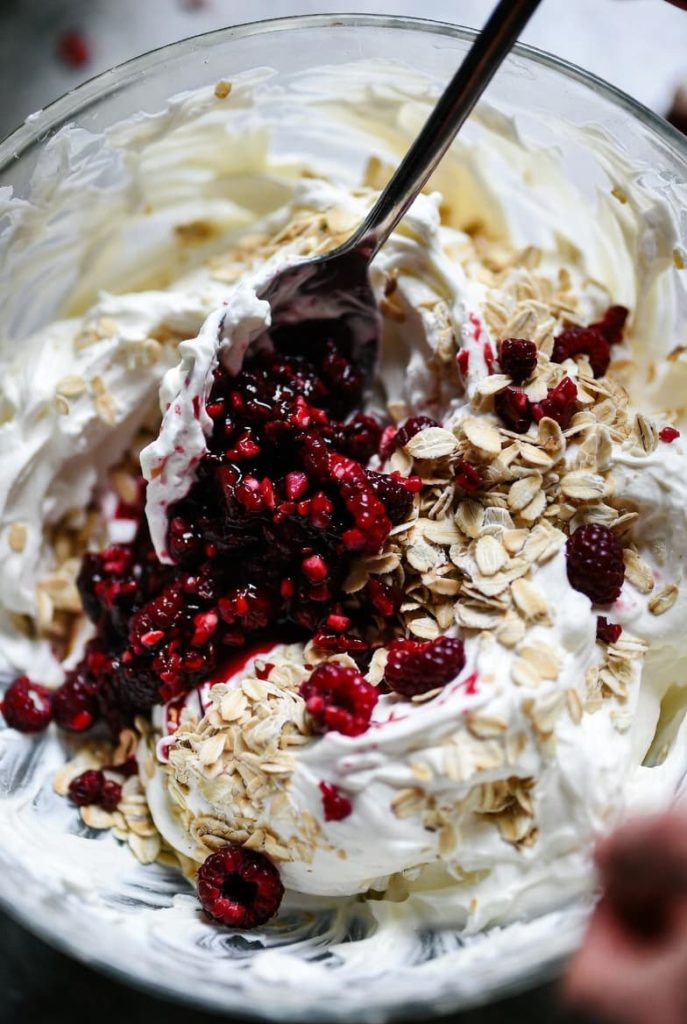 Mary Berry Cranachan prepration