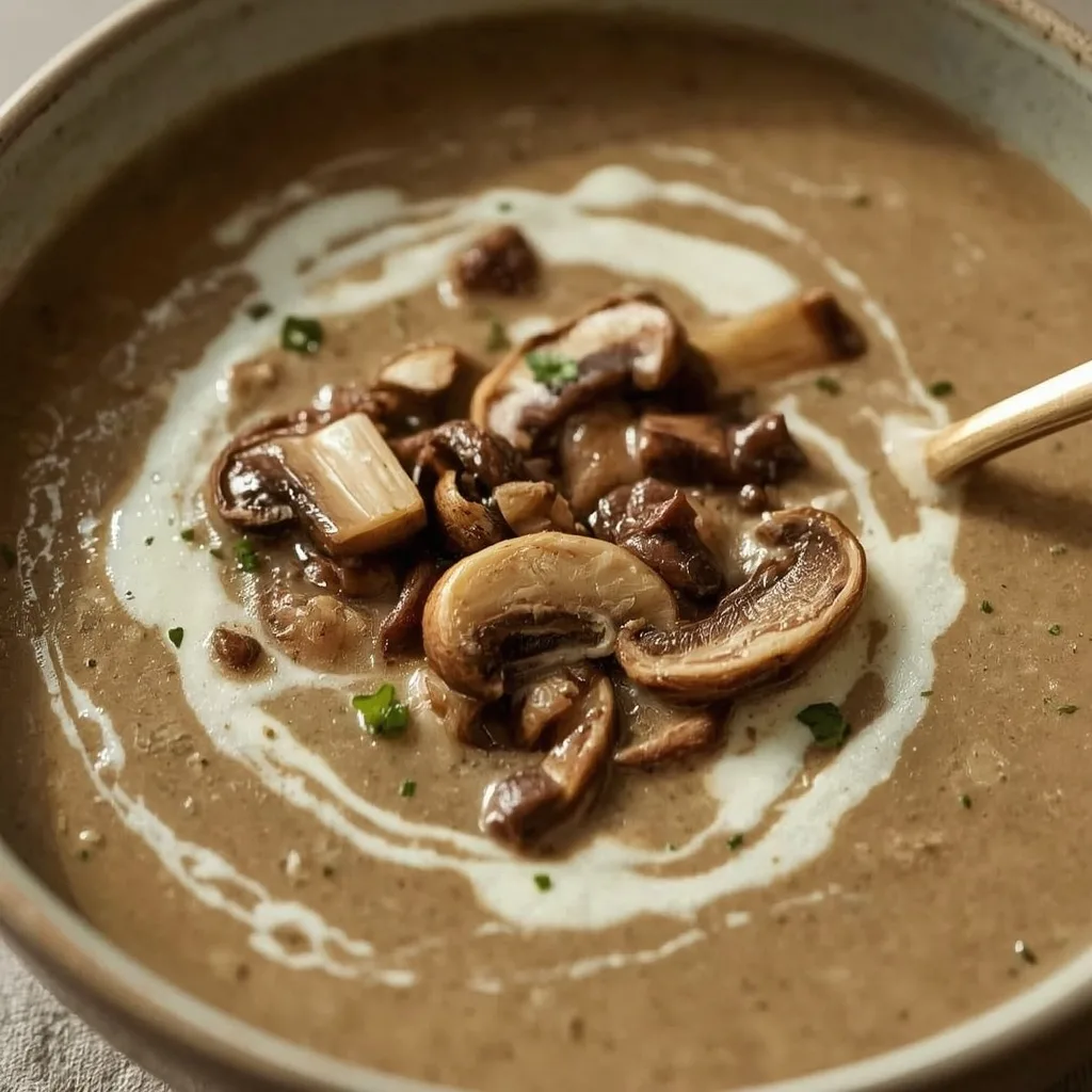 Mary Berry Somerset Mushroom Soup - recipe card